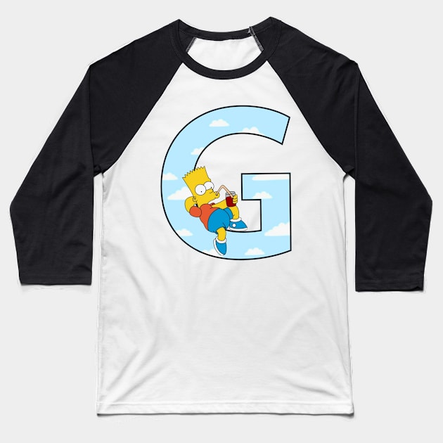 Simpsons letter Baseball T-Shirt by ZoeBaruch